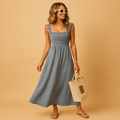 Sleeveless long summer dress for women | Freya