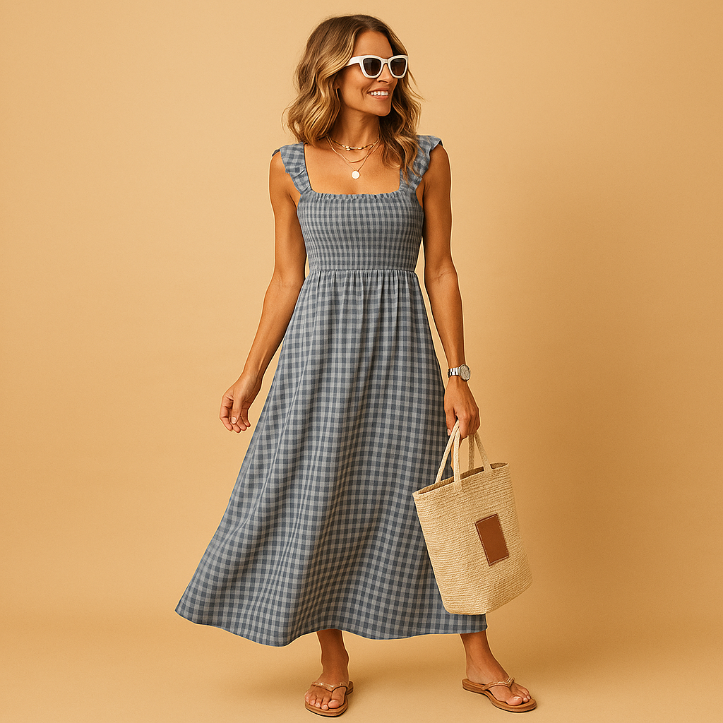 Sleeveless long summer dress for women | Freya