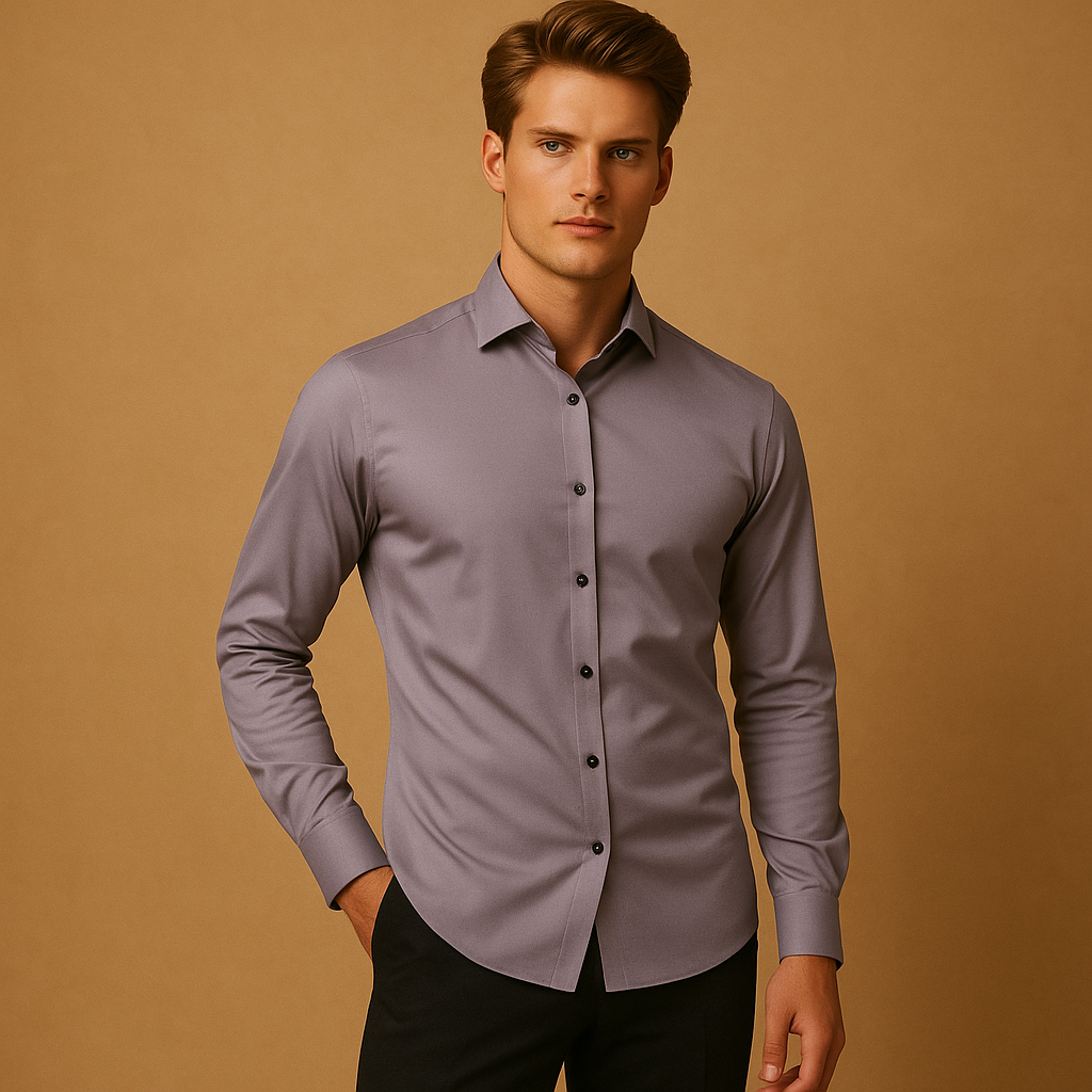 Slim Fit Men's Dress Shirt | Classic Design | Cotton Blend | Formal Wear for Office or Events