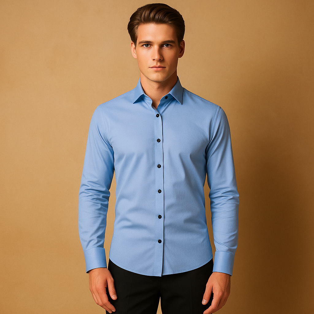 Slim Fit Men's Dress Shirt | Classic Design | Cotton Blend | Formal Wear for Office or Events