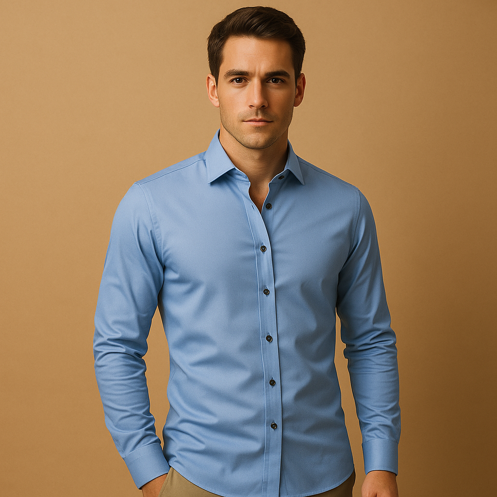Slim Fit Men's Dress Shirt | Classic Design | Cotton Blend | Formal Wear for Office or Events