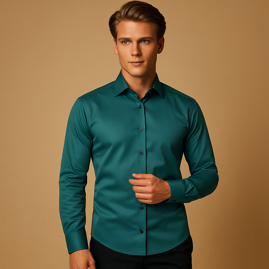 Slim Fit Men's Dress Shirt | Classic Design | Cotton Blend | Formal Wear for Office or Events