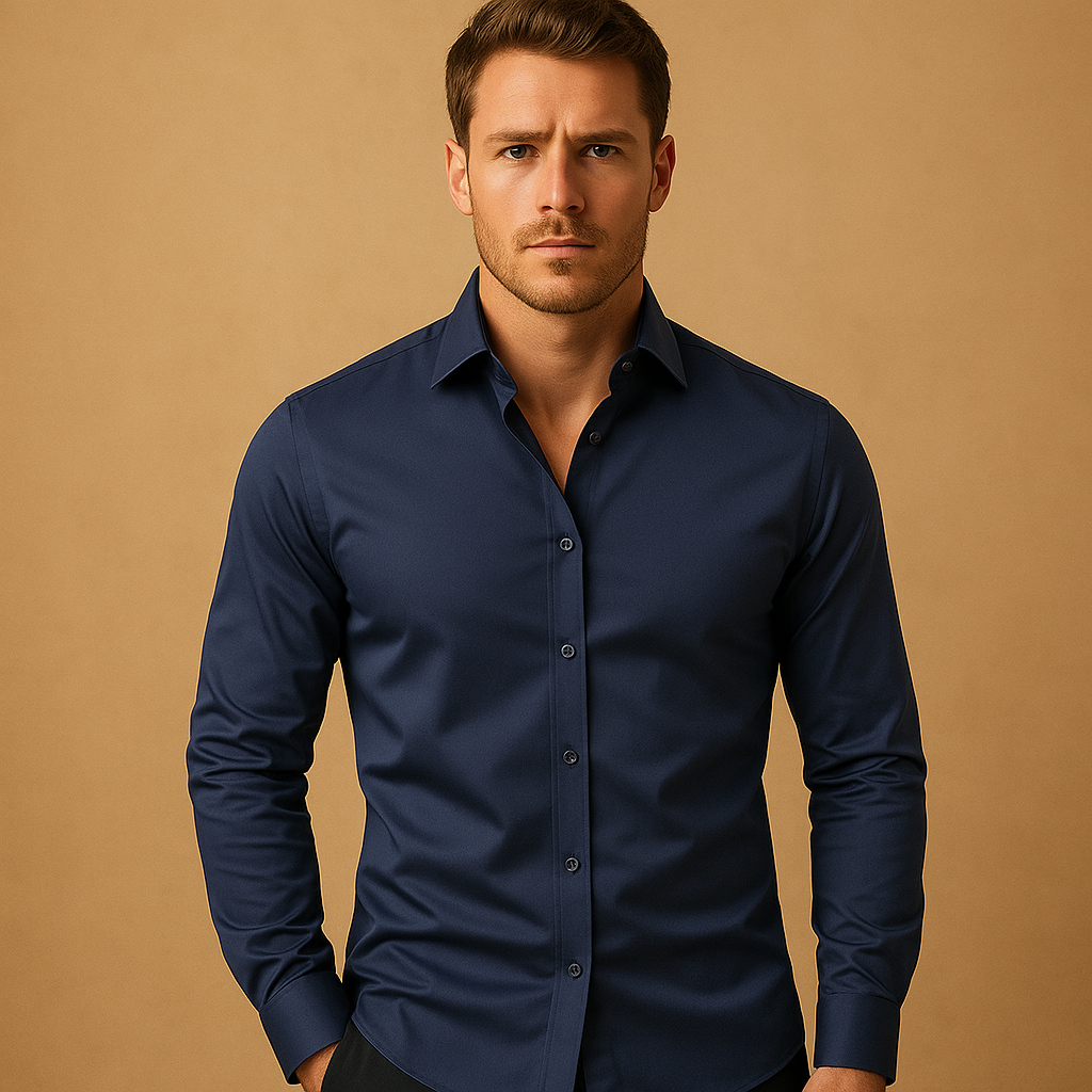 Slim Fit Men's Dress Shirt | Classic Design | Cotton Blend | Formal Wear for Office or Events