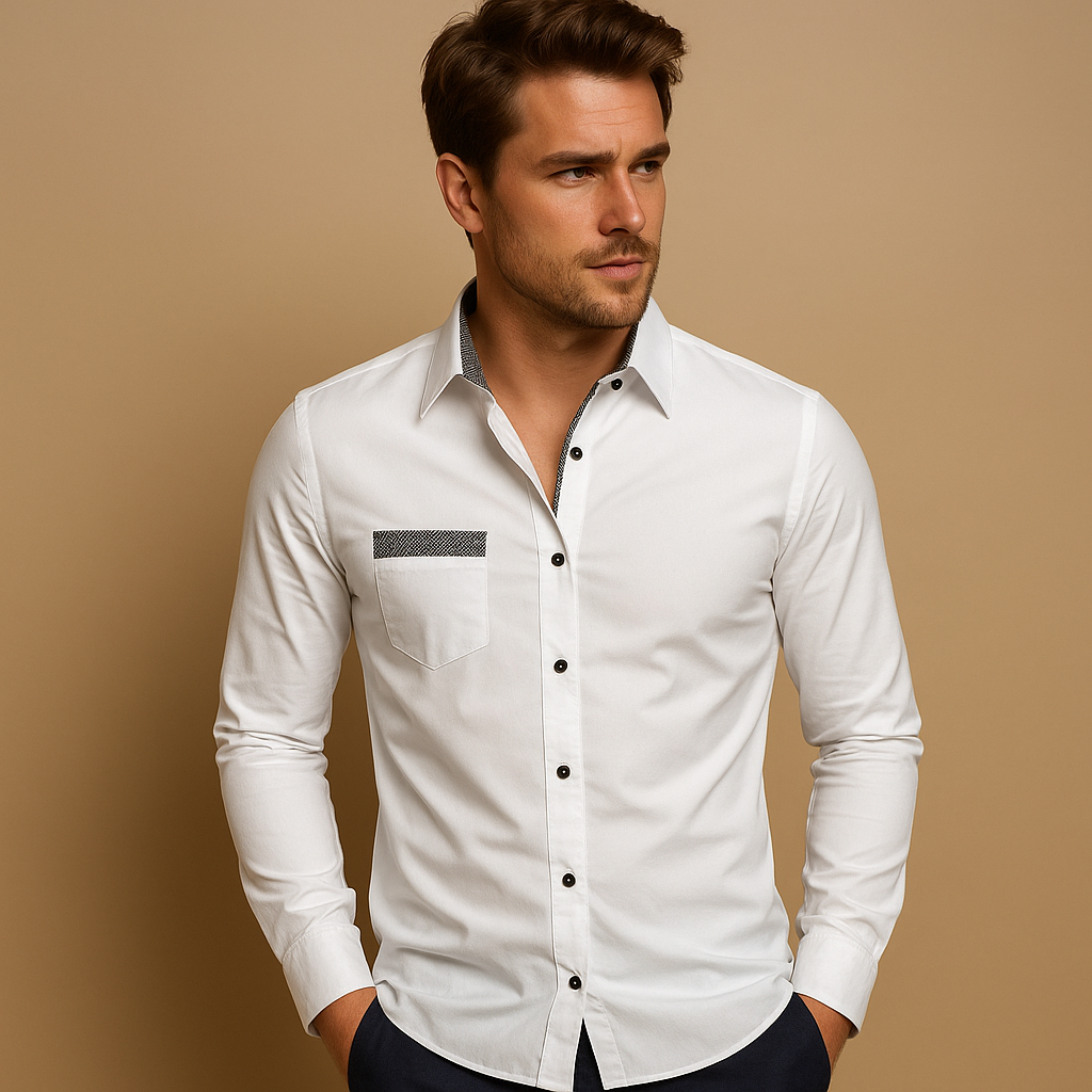 Slim Fit Men's Dress Shirt | Cotton Blend | Formal Wear | Business Attire | Available in Multiple Colors