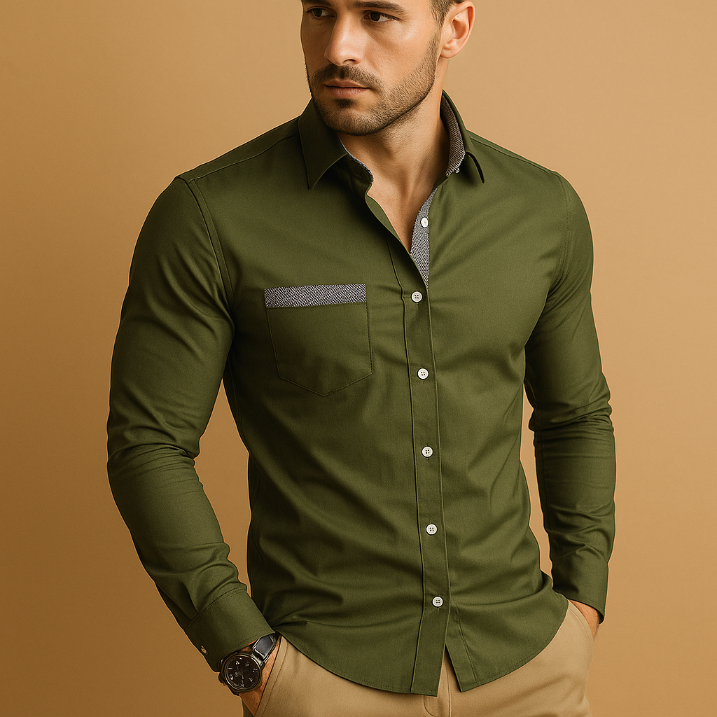 Slim Fit Men's Dress Shirt | Cotton Blend | Formal Wear | Business Attire | Available in Multiple Colors