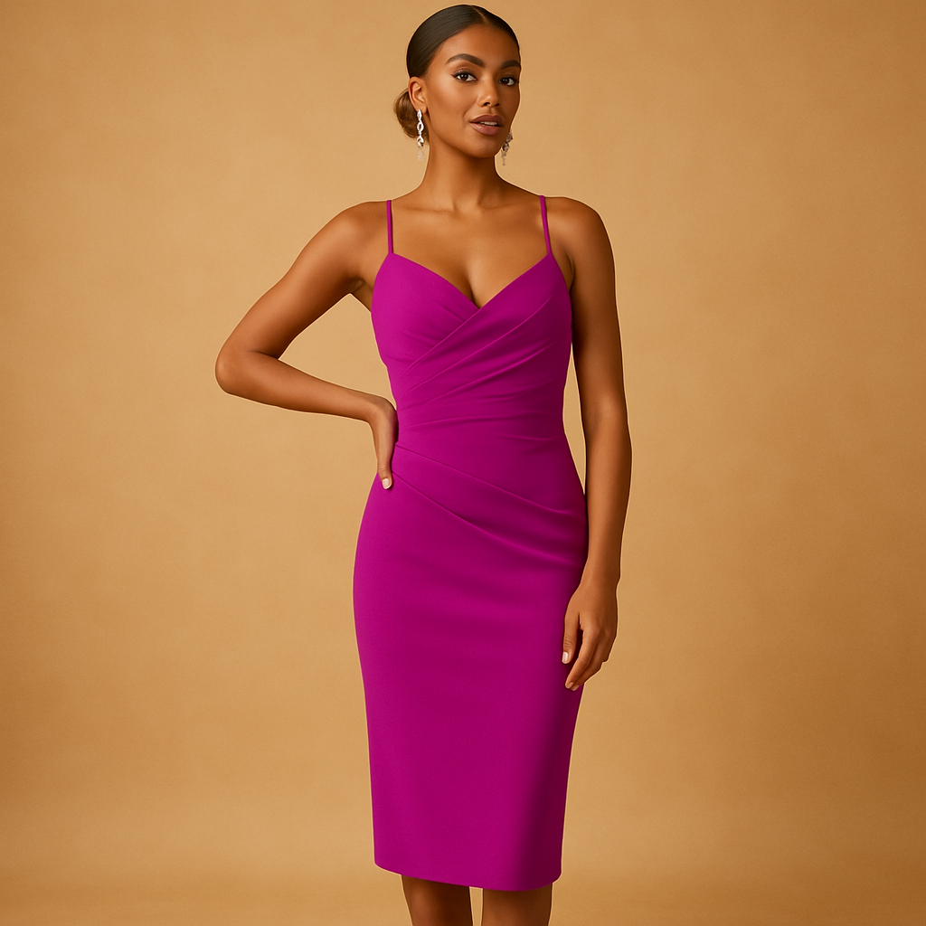 Strapless midi party dress for women | Juliette