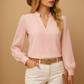 V-neck Women's Top | Elegant Design | Lightweight Fabric | Casual or Dressy Wear
