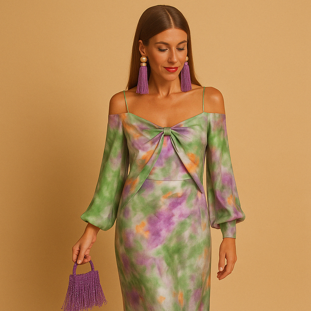 V-neck maxi dress for women | Amara