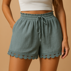 Women's Beach Shorts - Lightweight Quick-Dry Fabric - Casual Summer Style - Ideal for Swimming and Relaxing