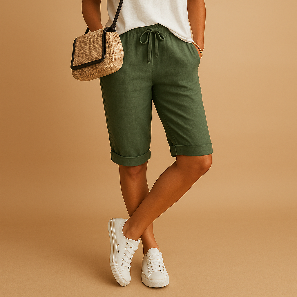 Women's Capri Pants with Elastic Waistband | Comfortable Casual Style for Everyday Wear