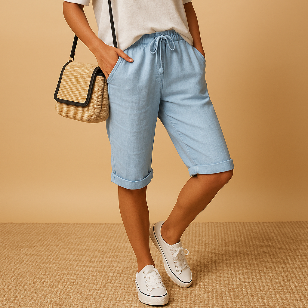 Women's Capri Pants with Elastic Waistband | Comfortable Casual Style for Everyday Wear