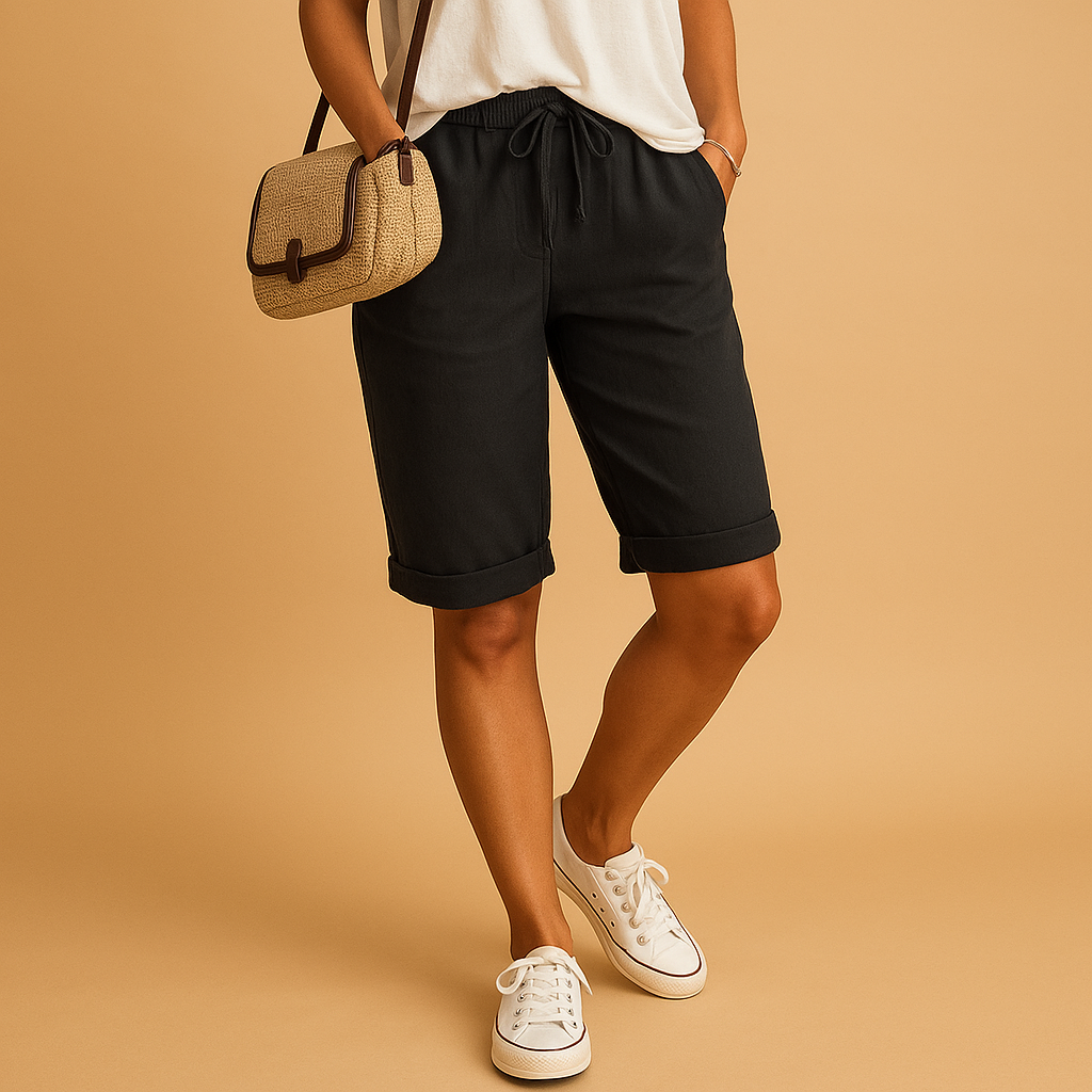 Women's Capri Pants with Elastic Waistband | Comfortable Casual Style for Everyday Wear