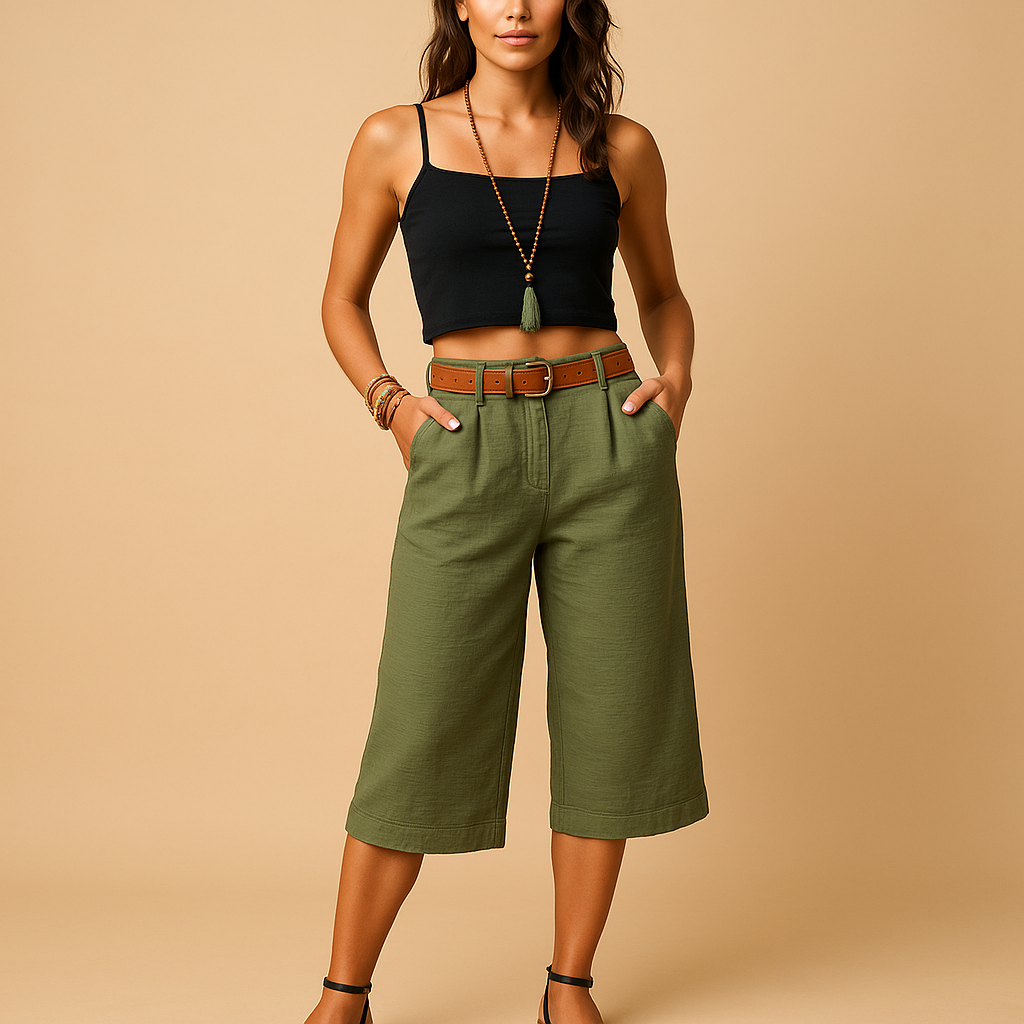 Women's Casual Summer Shorts - Lightweight Cotton Blend - Relaxed Fit - Perfect for Everyday Wear