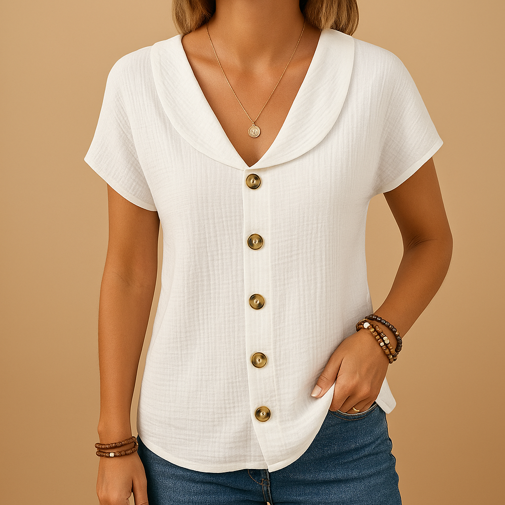 Women's Elegant Button Blouse in Lightweight Fabric | Versatile Style for Casual or Office Wear