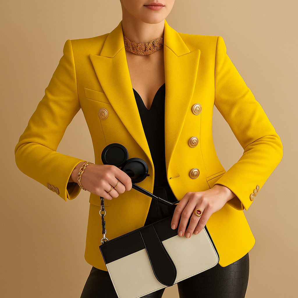 Women's Long Elegant Blazer | Tailored Fit | Professional Outerwear | Versatile Office or Evening Wear