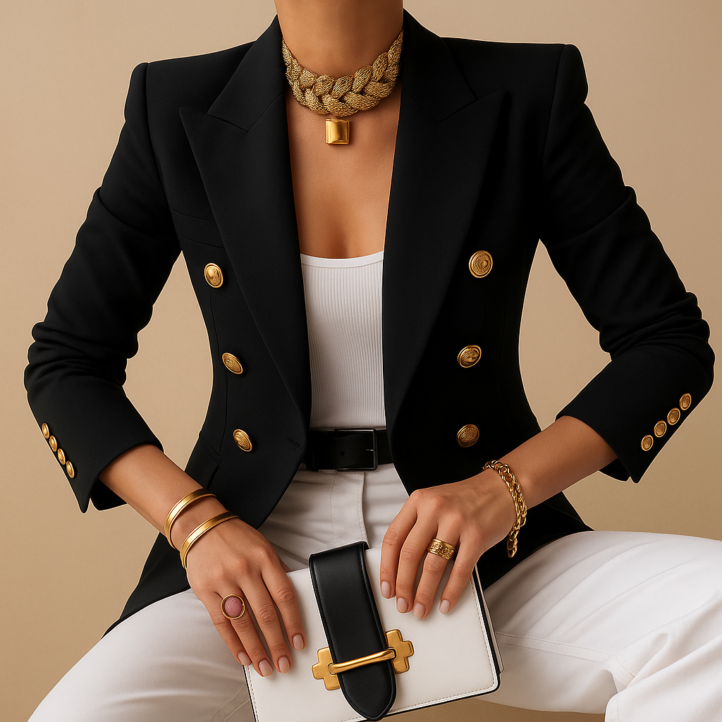 Women's Long Elegant Blazer | Tailored Fit | Professional Outerwear | Versatile Office or Evening Wear