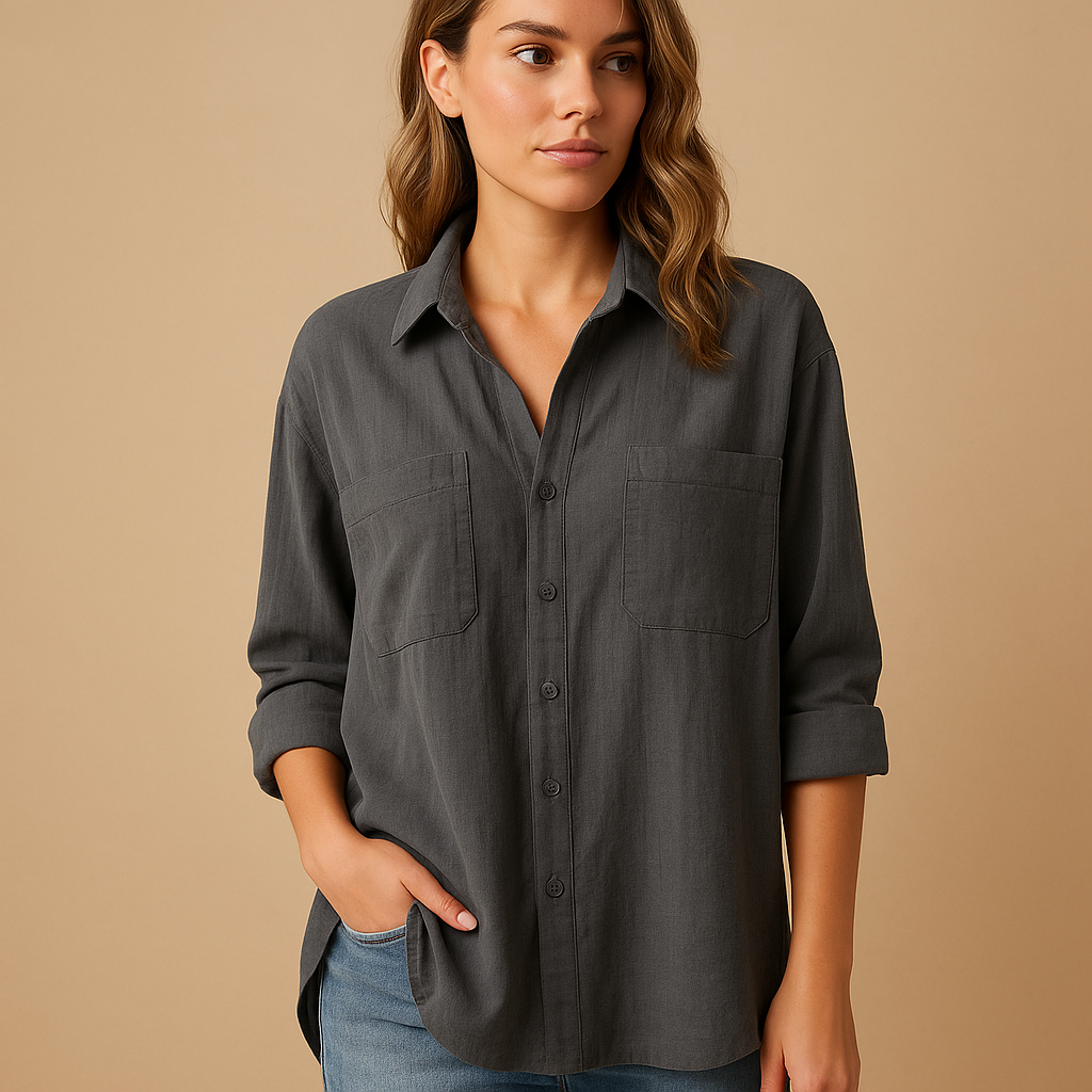 Women's Long Sleeve Airy Blouse - Lightweight Fabric, Casual Style for Everyday Wear
