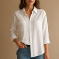 Women's Long Sleeve Airy Blouse - Lightweight Fabric, Casual Style for Everyday Wear