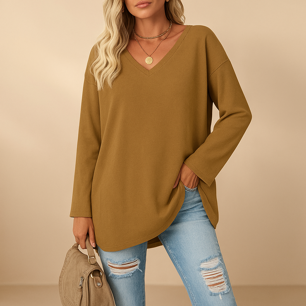Women's Summer Round Neck Top - Lightweight Cotton Casual Tee - Perfect for Everyday Wear - Ruby Color