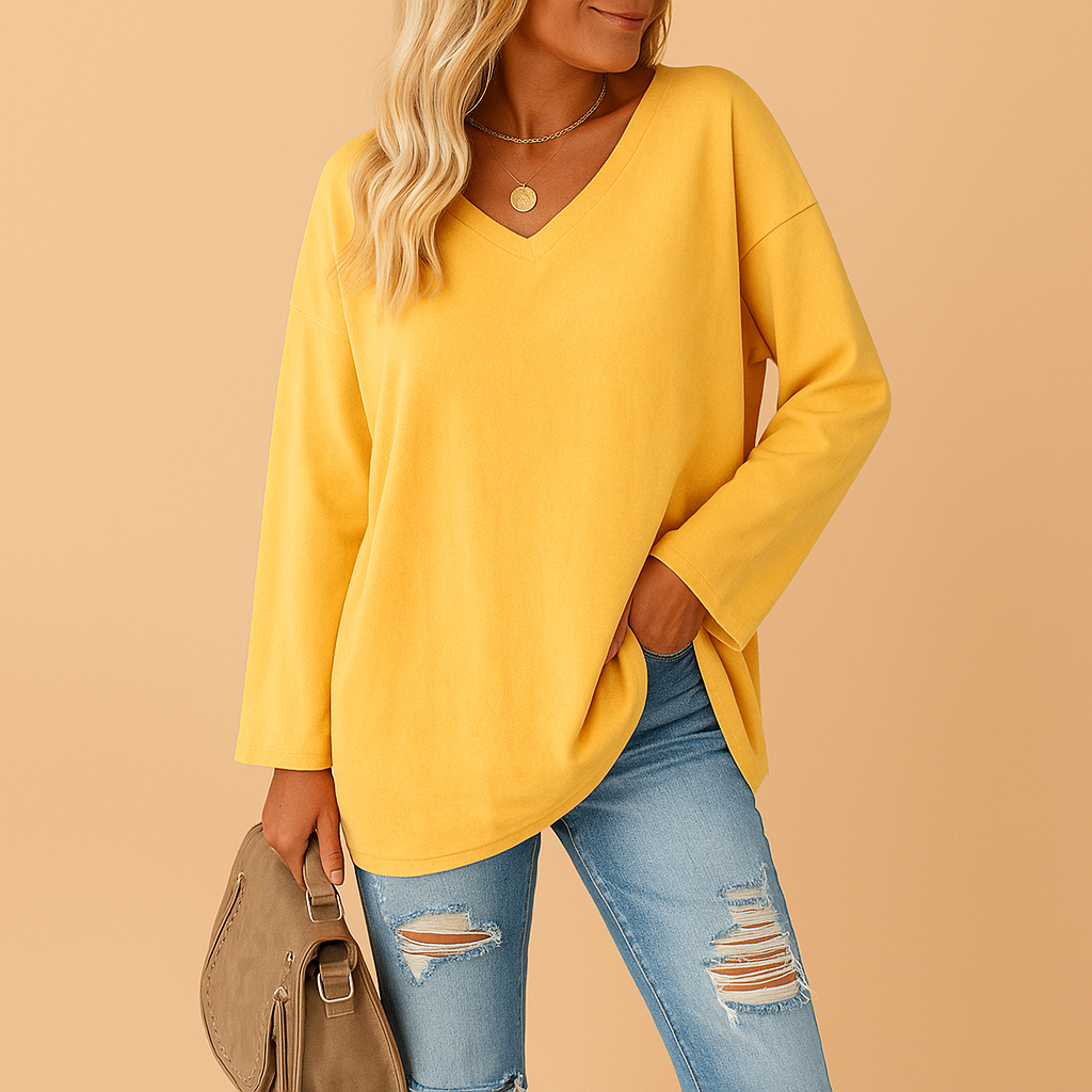 Women's Summer Round Neck Top - Lightweight Cotton Casual Tee - Perfect for Everyday Wear - Ruby Color