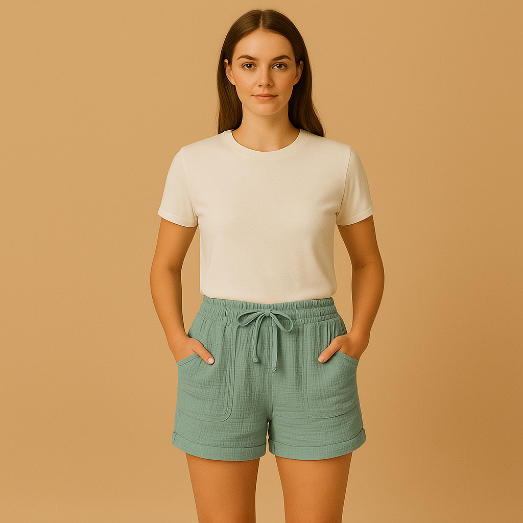 Women's Summer Shorts | Lightweight Cotton | Casual Fit | Perfect for Outdoor Activities and Everyday Wear