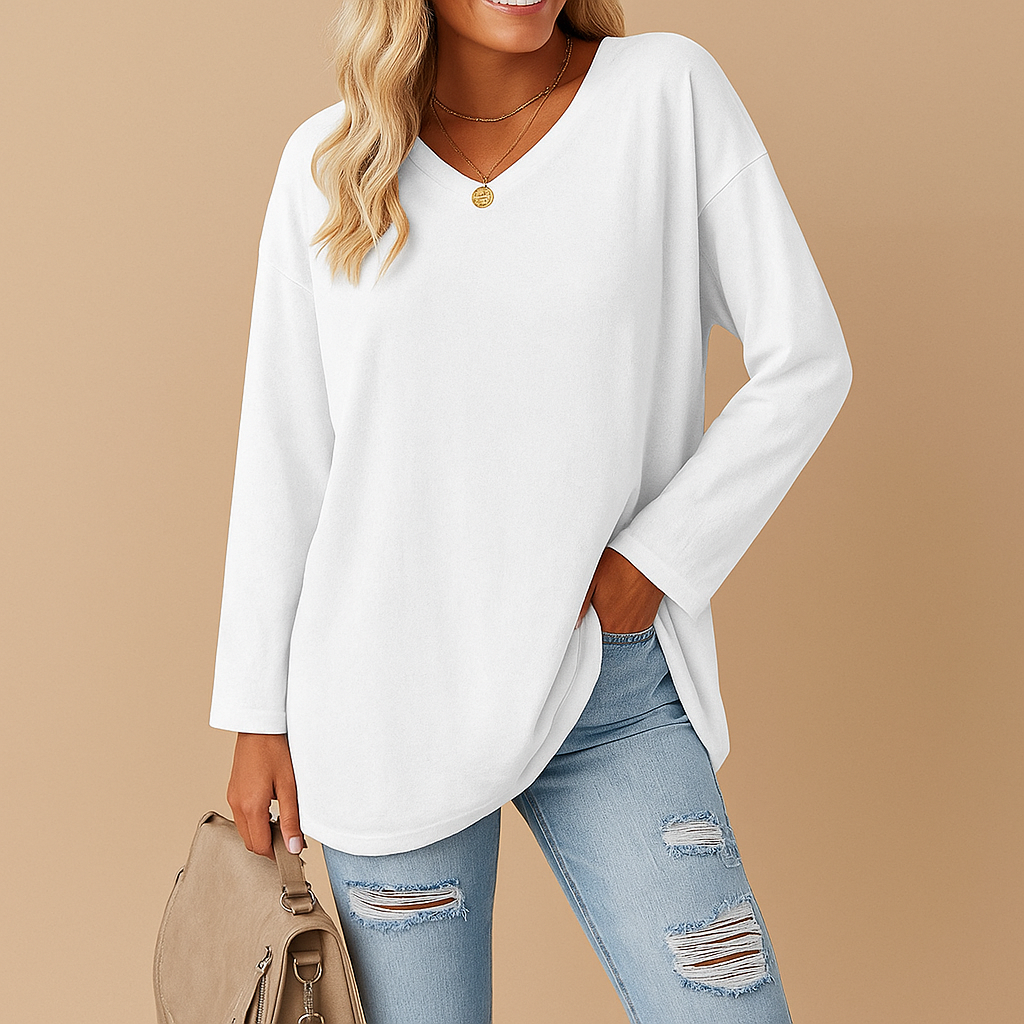 Women's Summer Top - Lightweight Cotton Casual Blouse for Everyday Wear
