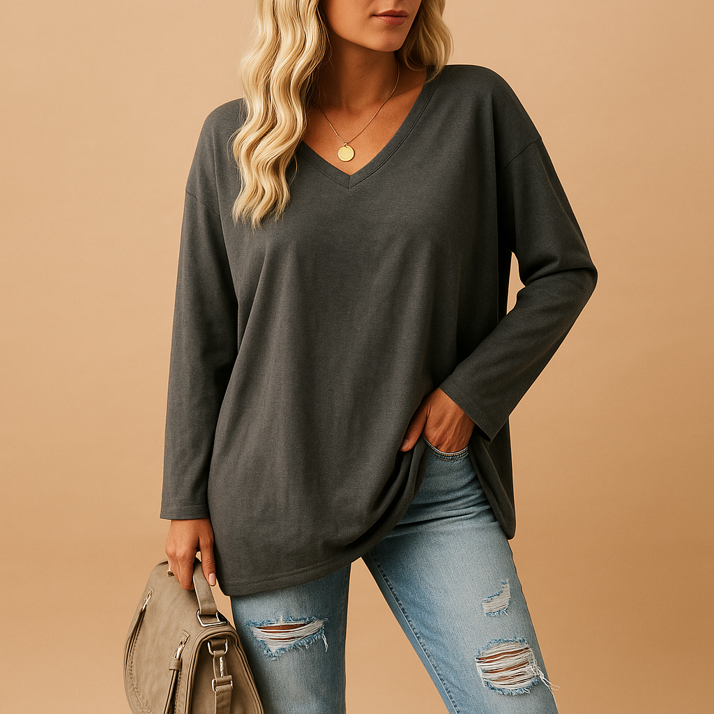 Women's Summer Top - Lightweight Cotton Casual Blouse for Everyday Wear