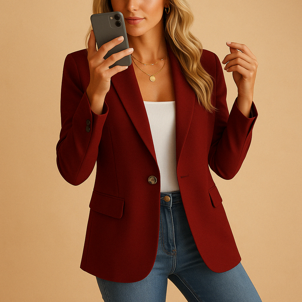 Women's Tailored Stretch Blazer | Comfortable Fit | Versatile Office or Casual Wear
