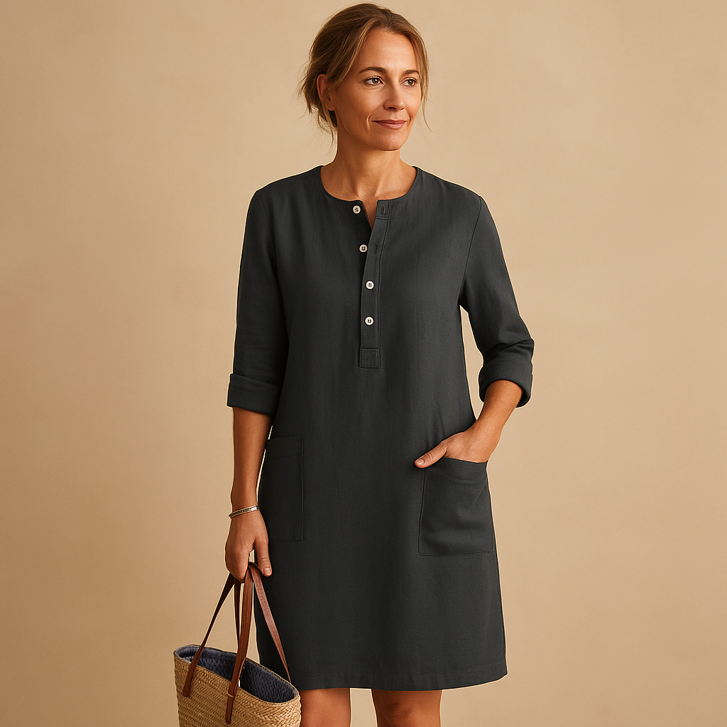 Casual long shirt dress for women | Yara