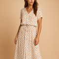 Polka dot midi dress for women | Grace