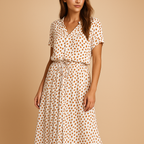 Polka dot midi dress for women | Grace